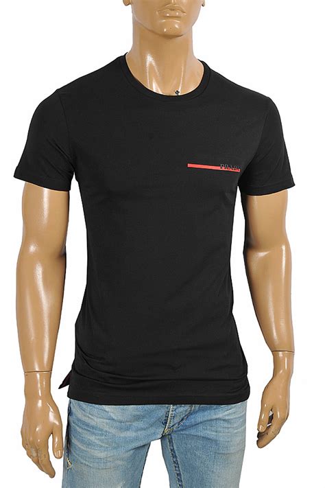 prada t-shirt herren schwarz rot|T.